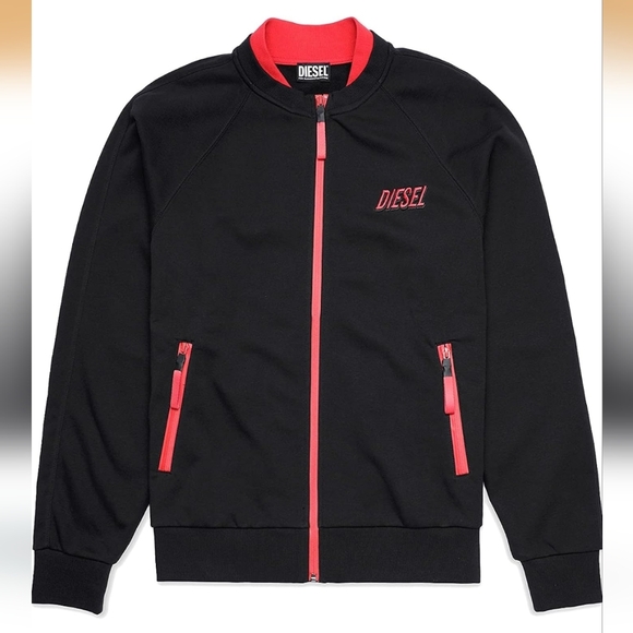 Diesel Other - DIESEL Men's Jacket NWT L UMLT MAXX Red and Black Zip Up Casual Sweatshirt